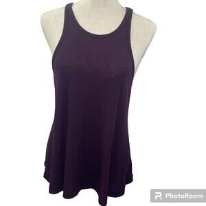 Free People Beach Ribbed Knit Racerback Tank Plum Purple Size Medium